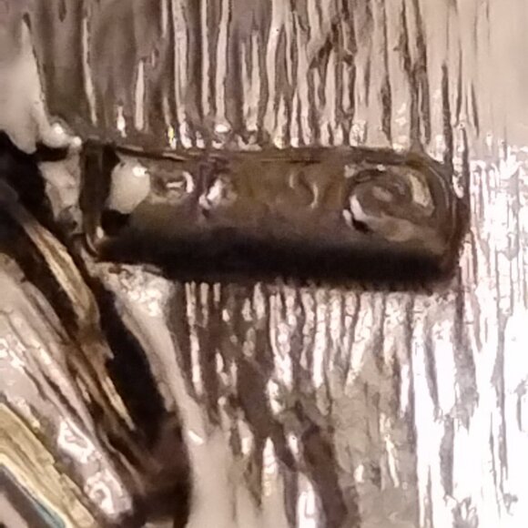 Gold Cat Figure Hanging On A Tree Branch Brooch With A Code (PLVQ?) - Picture 6 of 7